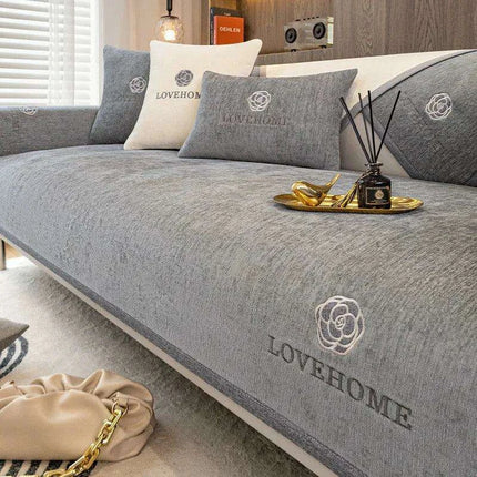 Luxurious Chenille Sofa Cover Set - Enhance Your Living Space with Timeless Elegance - Très Elite