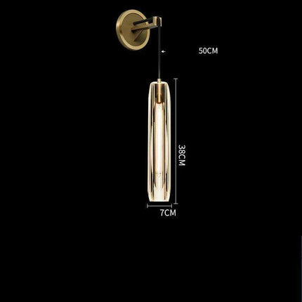 Luxurious Copper Finish Crystal Water Droplet LED Wall Light - Nordic Modern Design..