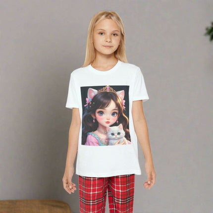 Luxurious Cotton Holiday Ensemble for Young Fashionistas