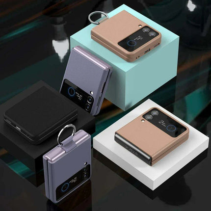 Luxurious Cowhide Leather Wallet Case with Lanyard for Samsung Galaxy Z Flip 3 - Premium Quality Design - Très Elite