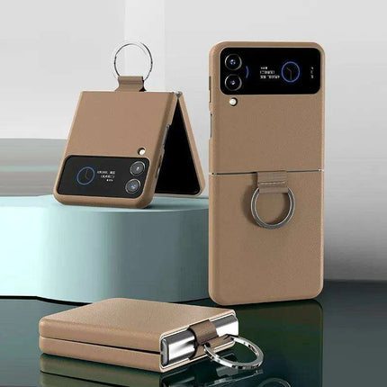 Luxurious Cowhide Leather Wallet Case with Lanyard for Samsung Galaxy Z Flip 3 - Premium Quality Design..