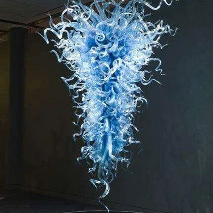 Luxurious Customizable LED Glass Chandelier for Sophisticated Interiors- Très Elite- Très Elite