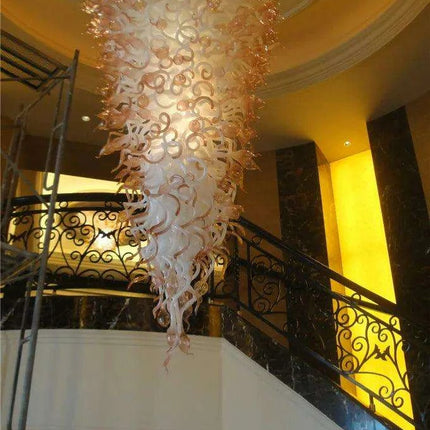 Luxurious Customizable LED Glass Chandelier for Sophisticated Interiors- Très Elite- Très Elite