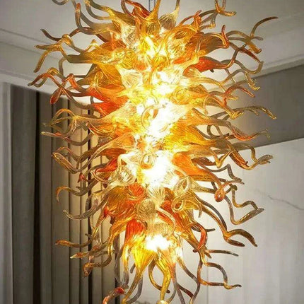 Luxurious Customizable LED Glass Chandelier for Sophisticated Interiors- Très Elite- Très Elite