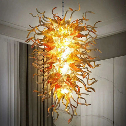 Luxurious Customizable LED Glass Chandelier for Sophisticated Interiors- Très Elite- Très Elite