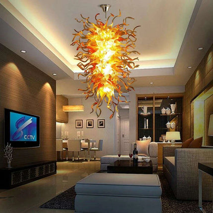 Luxurious Customizable LED Glass Chandelier for Sophisticated Interiors- Très Elite- Très Elite