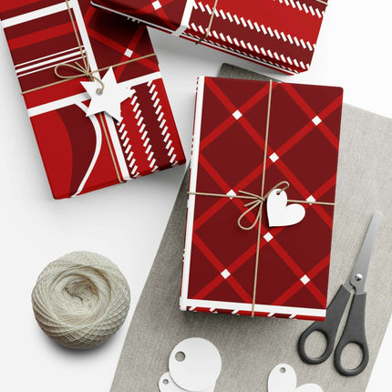 Luxurious Customizable Red Holiday Gift Wrap Set - Elevate Your Present Experience