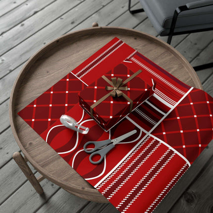 Luxurious Customizable Red Holiday Gift Wrap Set - Elevate Your Present Experience