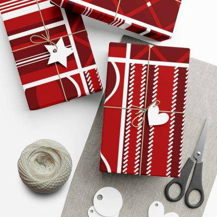 Luxurious Customizable Red Holiday Gift Wrap Set - Elevate Your Present Experience