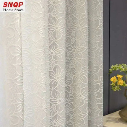 Luxurious Customizable White Tulle and Lace Window Treatments for Sophisticated Interiors - Très Elite