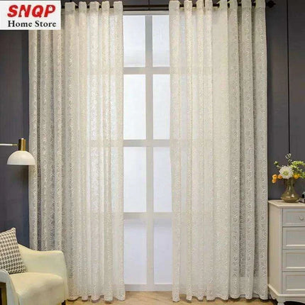Luxurious Customizable White Tulle and Lace Window Treatments for Sophisticated Interiors - Très Elite
