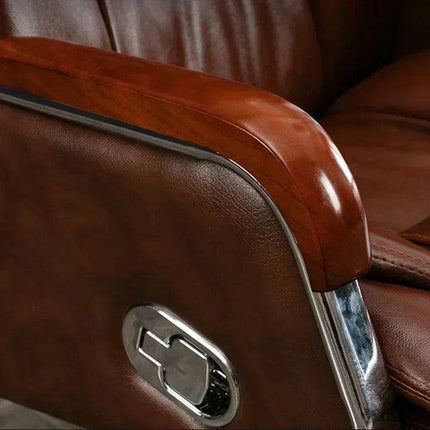 Luxurious Ergonomic Leather Executive Chair with Contemporary Aluminium Base - Très Elite