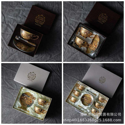Luxurious European Bone China Tea Set - Elevate Your Tea Rituals - Très Elite