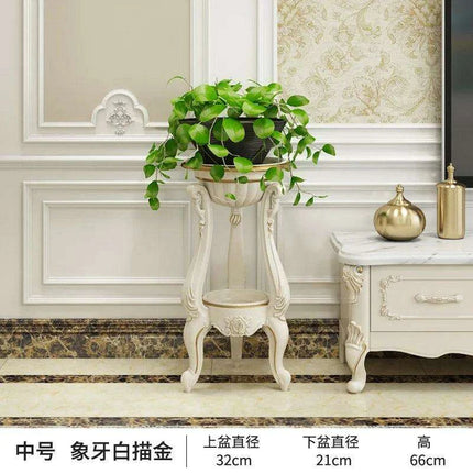Luxurious European Gold Multi-Tier Plant Display Stand - Très Elite