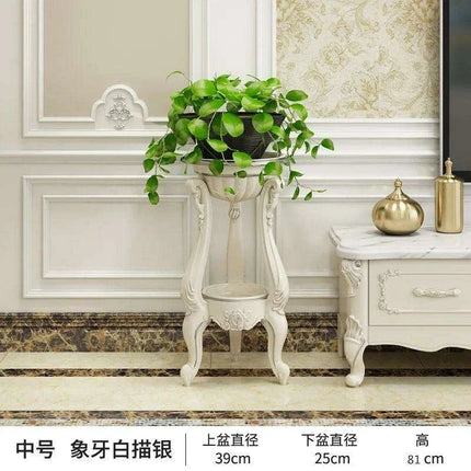 Luxurious European Gold Multi-Tier Plant Display Stand - Très Elite