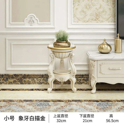 Luxurious European Gold Multi-Tier Plant Display Stand - Très Elite