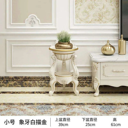 Luxurious European Gold Multi-Tier Plant Display Stand - Très Elite