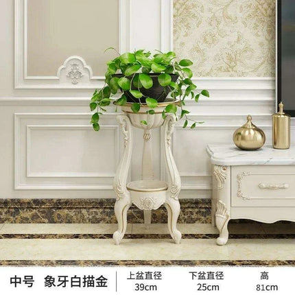 Luxurious European Gold Multi-Tier Plant Display Stand - Très Elite