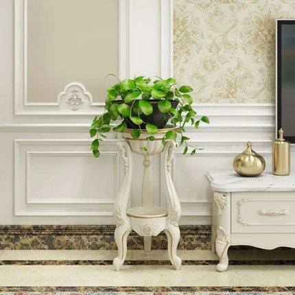 Luxurious European Gold Multi-Tier Plant Display Stand - Très Elite