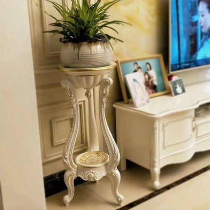 Luxurious European Gold Multi-Tier Plant Display Stand - Très Elite
