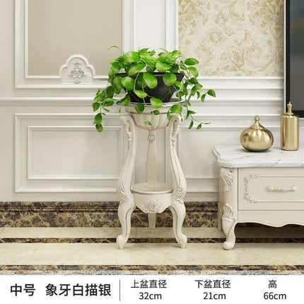 Luxurious European Gold Multi-Tier Plant Display Stand - Très Elite