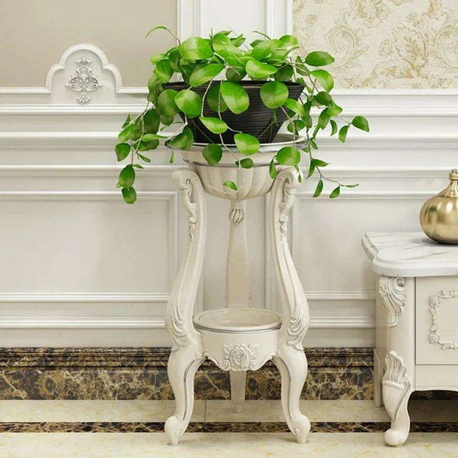 Luxurious European Gold Multi-Tier Plant Display Stand - Très Elite
