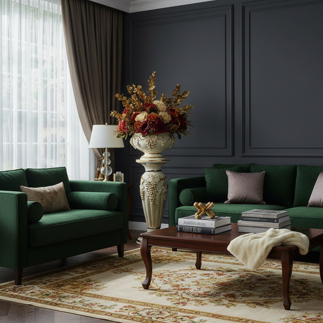 Elegant European-Style Ceramic Floor Vase