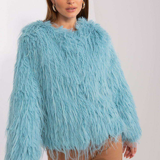 Luxurious Faux-Fur Trimmed Jacket with Transitional Elegance - Très Elite