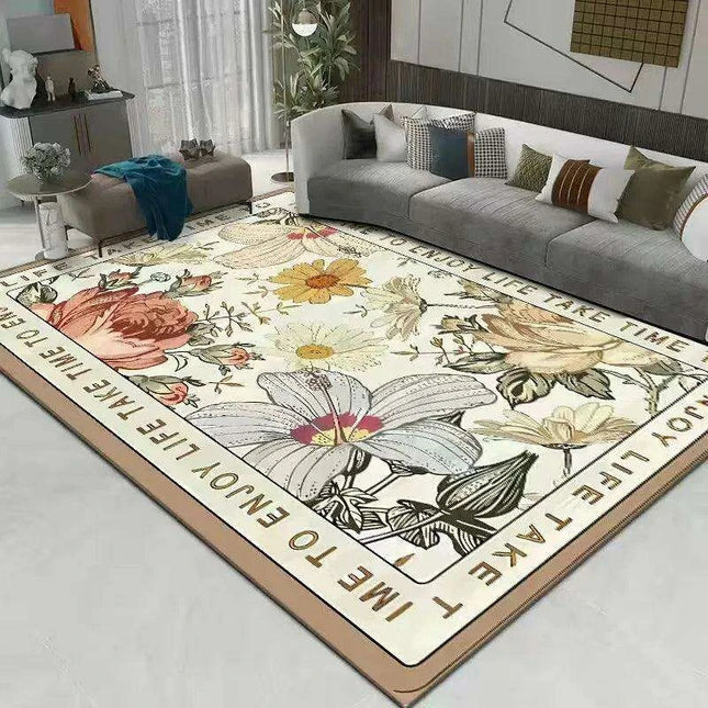 Luxurious Floral Softness: Plush Rug for Every Room