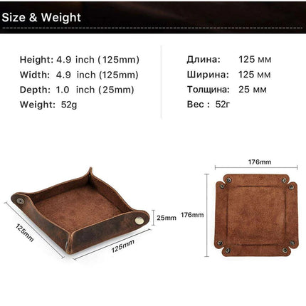 Luxurious Foldable Leather Desk Organizer Tray - Très Elite