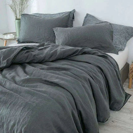 Luxurious French Linen Bedding Set - Enzyme Washed Four-Piece Collection - Très Elite