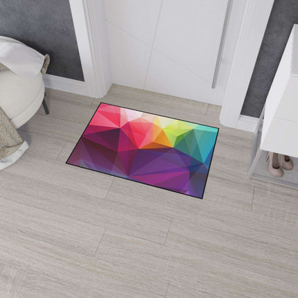 Luxurious Geometric Non-Slip Polyester Floor Mat for Professional Environments - Très Elite