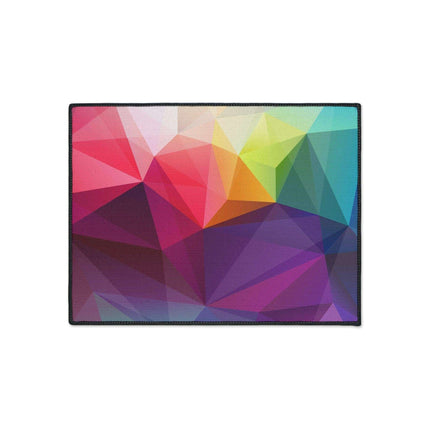 Luxurious Geometric Non-Slip Polyester Floor Mat for Professional Environments - Très Elite