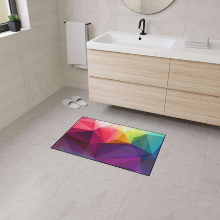 Luxurious Geometric Non-Slip Polyester Floor Mat for Professional Environments - Très Elite