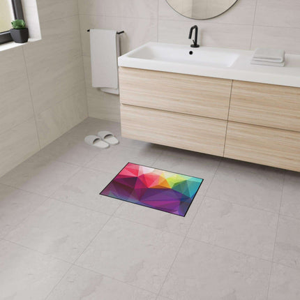 Luxurious Geometric Non-Slip Polyester Floor Mat for Professional Environments - Très Elite