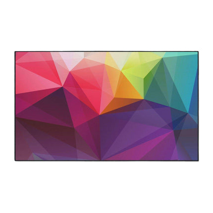Luxurious Geometric Non-Slip Polyester Floor Mat for Professional Environments - Très Elite