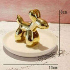 White Plate+Balloon Dog (Plate 13cm)