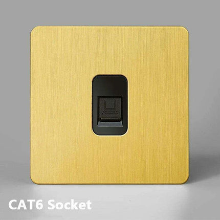 Luxurious Gold Dimmer Switch Set with USB Charging Port - Perfect for French/EU Plugs..