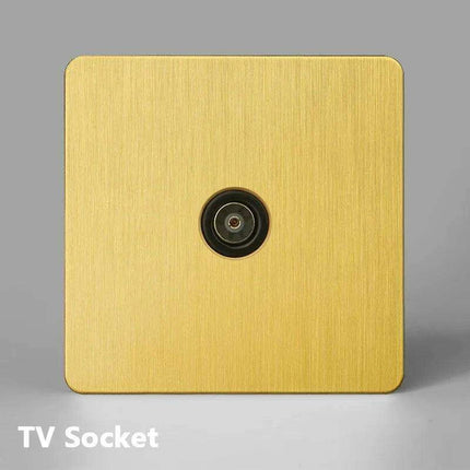 Luxurious Gold Dimmer Switch Set with USB Charging Port - Perfect for French/EU Plugs - Très Elite