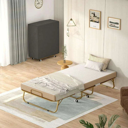 Luxurious Gold Folding Memory Foam Rollaway Bed for Adults..
