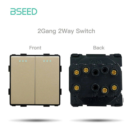 Luxurious Gold Glass Smart WiFi Wall Switch - Advanced Home Automation Solution