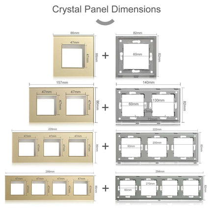 Luxurious Gold Glass Smart WiFi Wall Switch - Advanced Home Automation Solution
