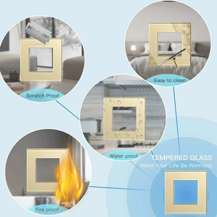 Luxurious Gold Glass Smart WiFi Wall Switch - Advanced Home Automation Solution