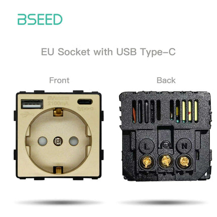 Luxurious Gold Glass Smart WiFi Wall Switch - Advanced Home Automation Solution