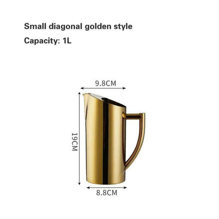 Luxurious Gold-Plated Stainless Steel Beverage Mixing Kettle - Très Elite