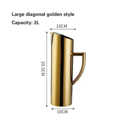 Luxurious Gold-Plated Stainless Steel Beverage Mixing Kettle - Très Elite
