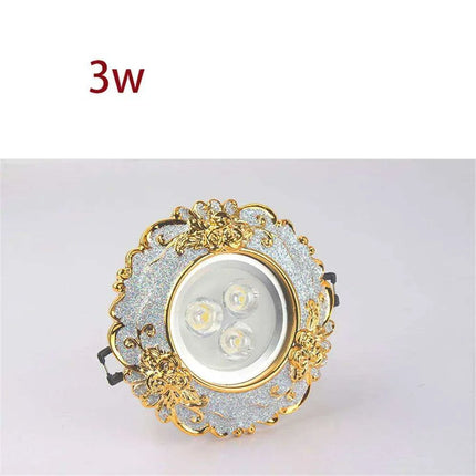 Luxurious Gold Resin Ceiling Fixture with Stylish Integrated Spotlights..