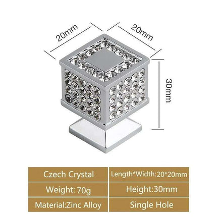 Luxurious Gold and Crystal Cabinet Pulls - Exquisite Design and Lasting Quality..