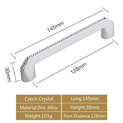 Luxurious Gold and Crystal Cabinet Pulls - Exquisite Design and Lasting Quality..