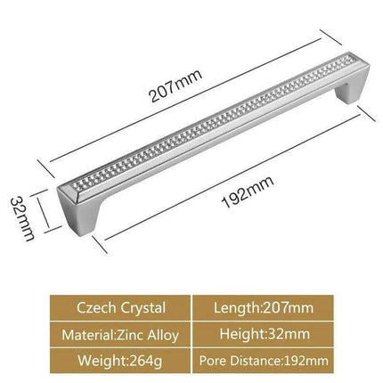 Luxurious Gold and Crystal Cabinet Pulls - Exquisite Design and Lasting Quality..